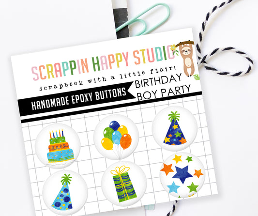 Birthday Boy Party Epoxy Flair