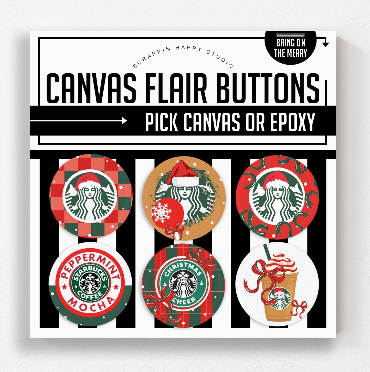 Bring On The merry Flair Buttons