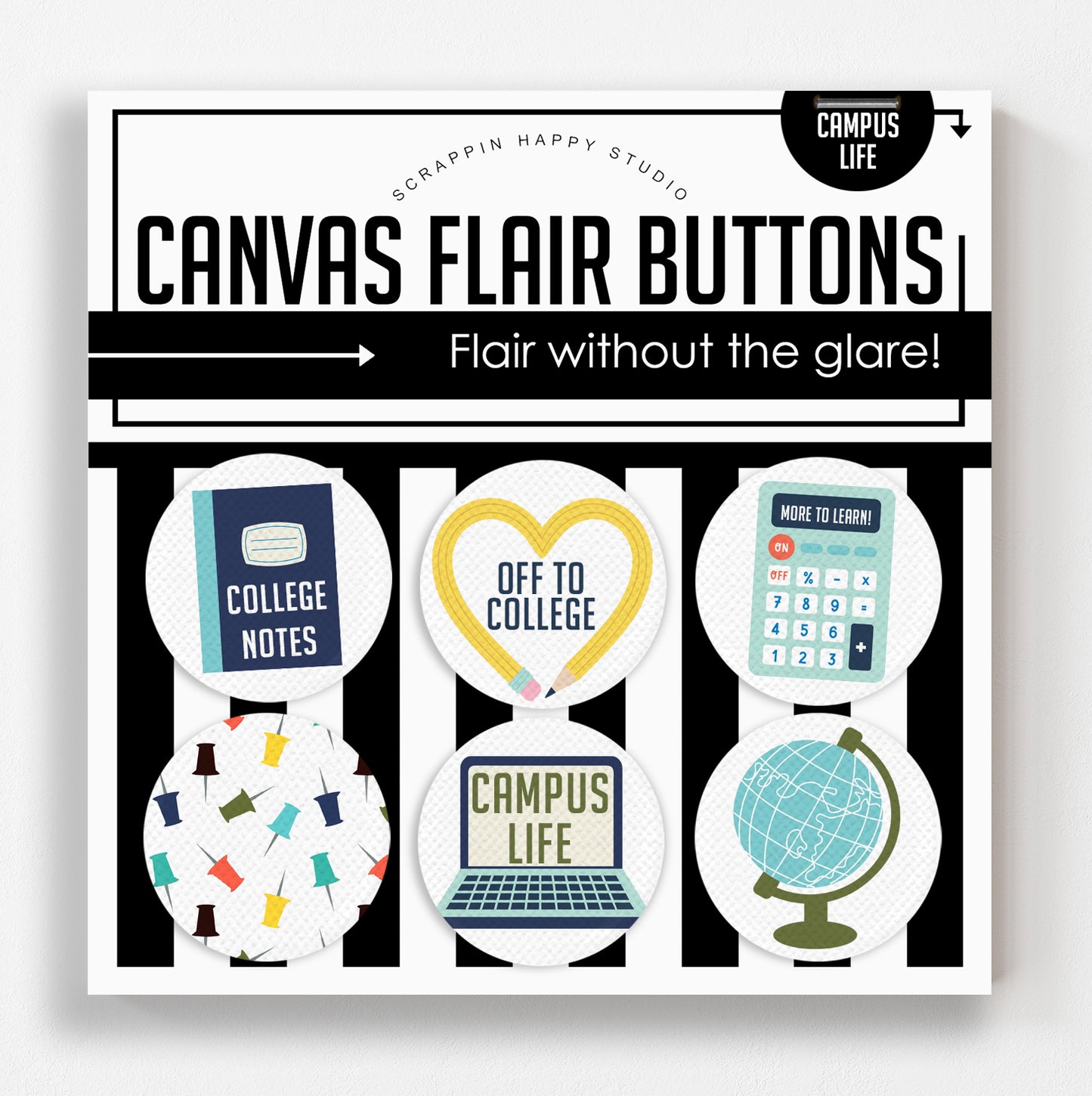 Campus Life Canvas Flair Buttons