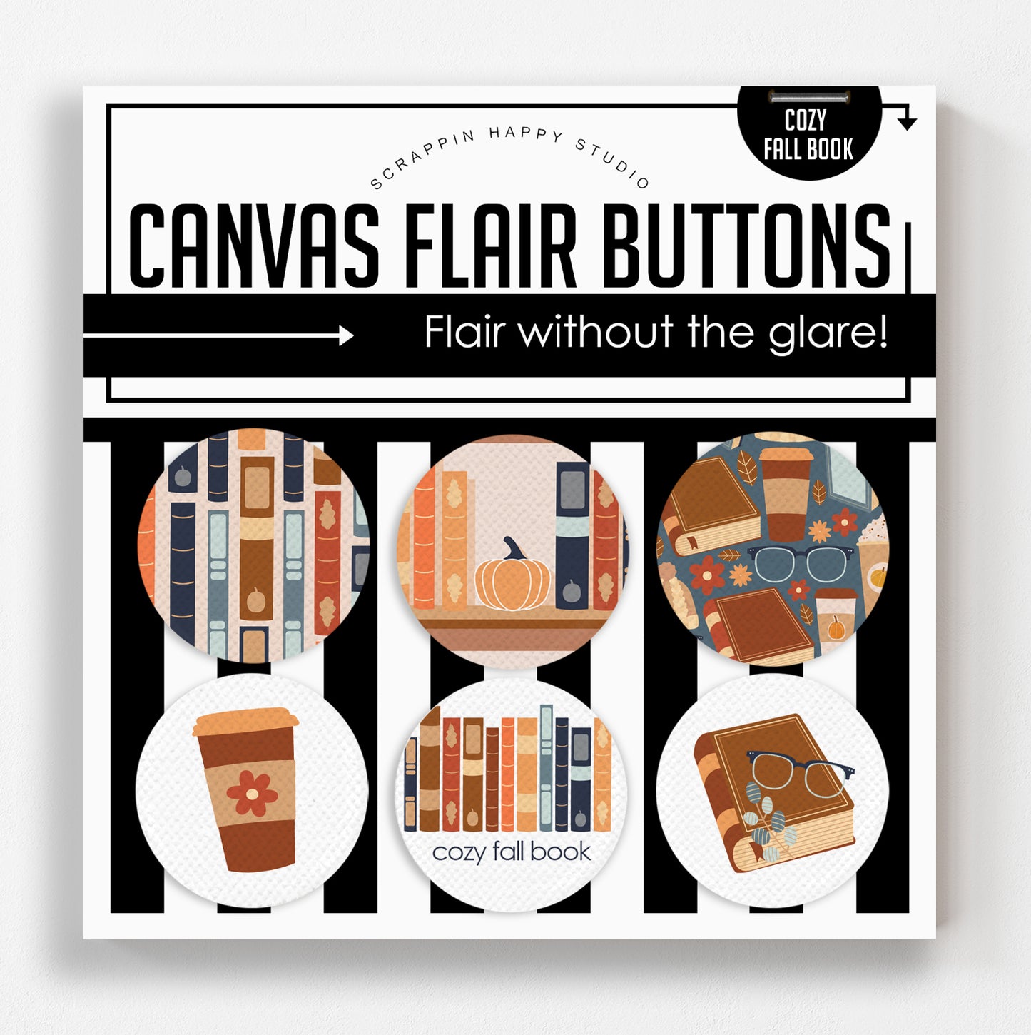 Cozy Fall Book Canvas Flair