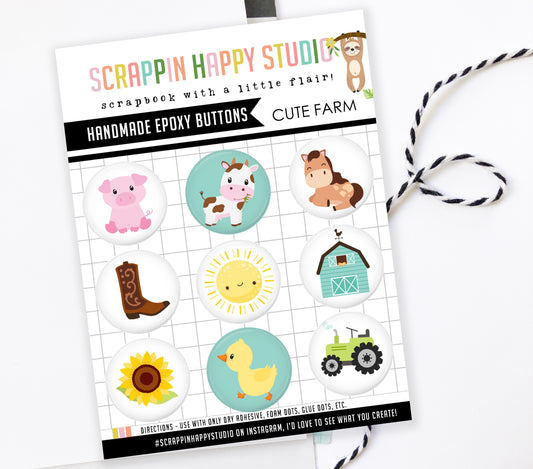 Cute Farm Epoxy Flair