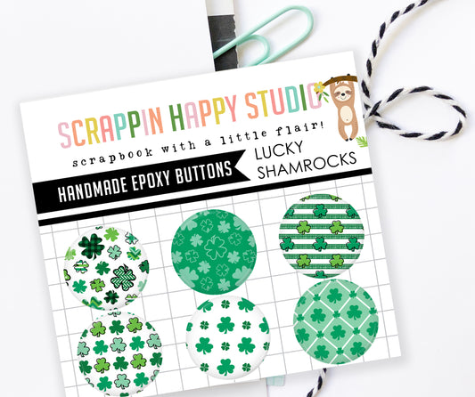 Lucky Shamrocks Epoxy Flair