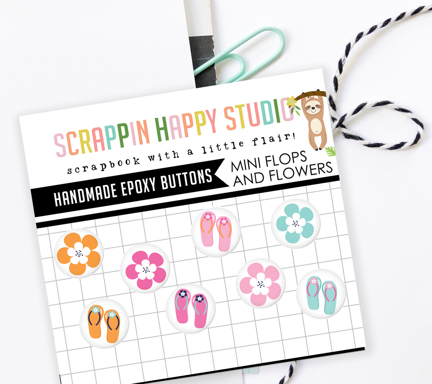 Mini Flops And Flowers Epoxy Flair