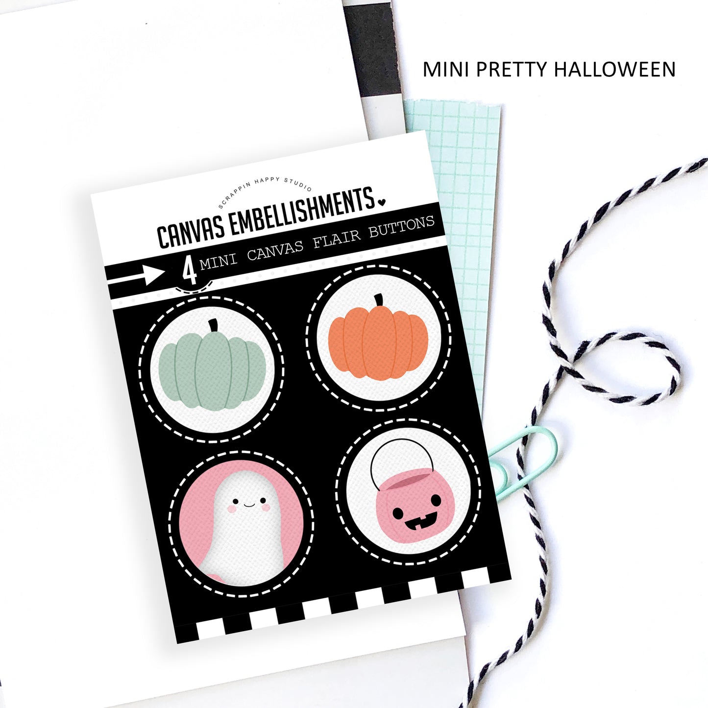 Little Pretty Halloween Canvas Flair