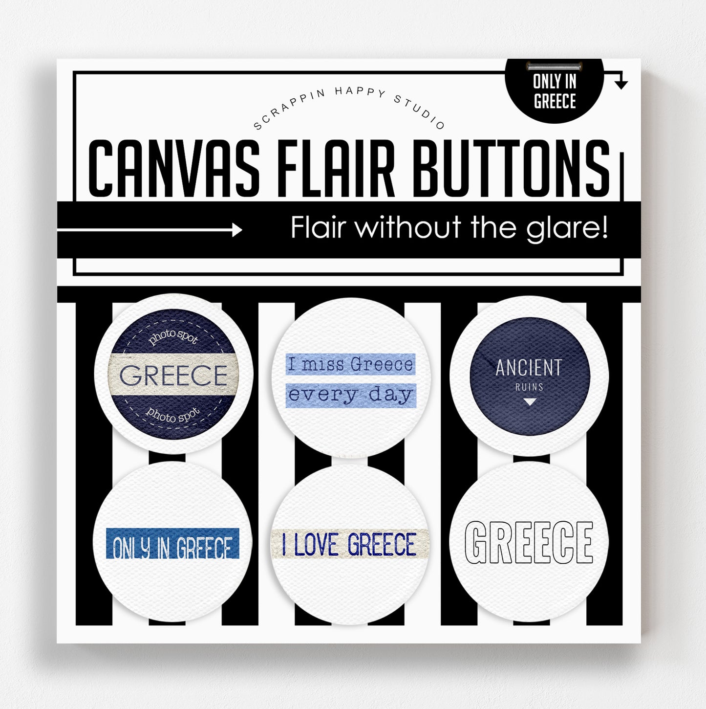 Only In Greece Canvas Flair