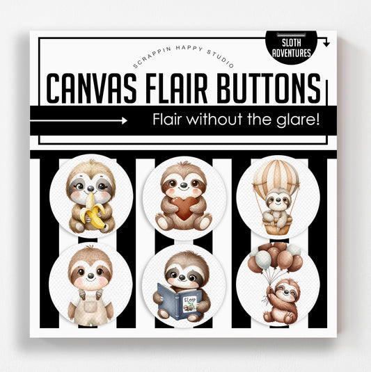 Sloth Adventures Canvas Flair