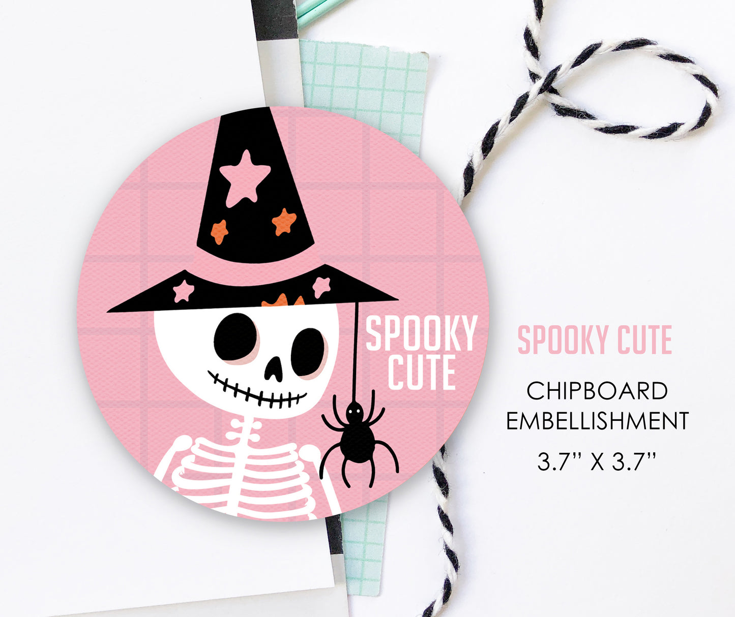 Spooky Cute Chipboard Embellishment