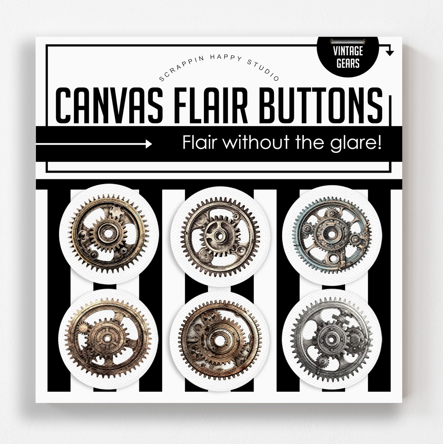 Vintage Gears Canvas Flair