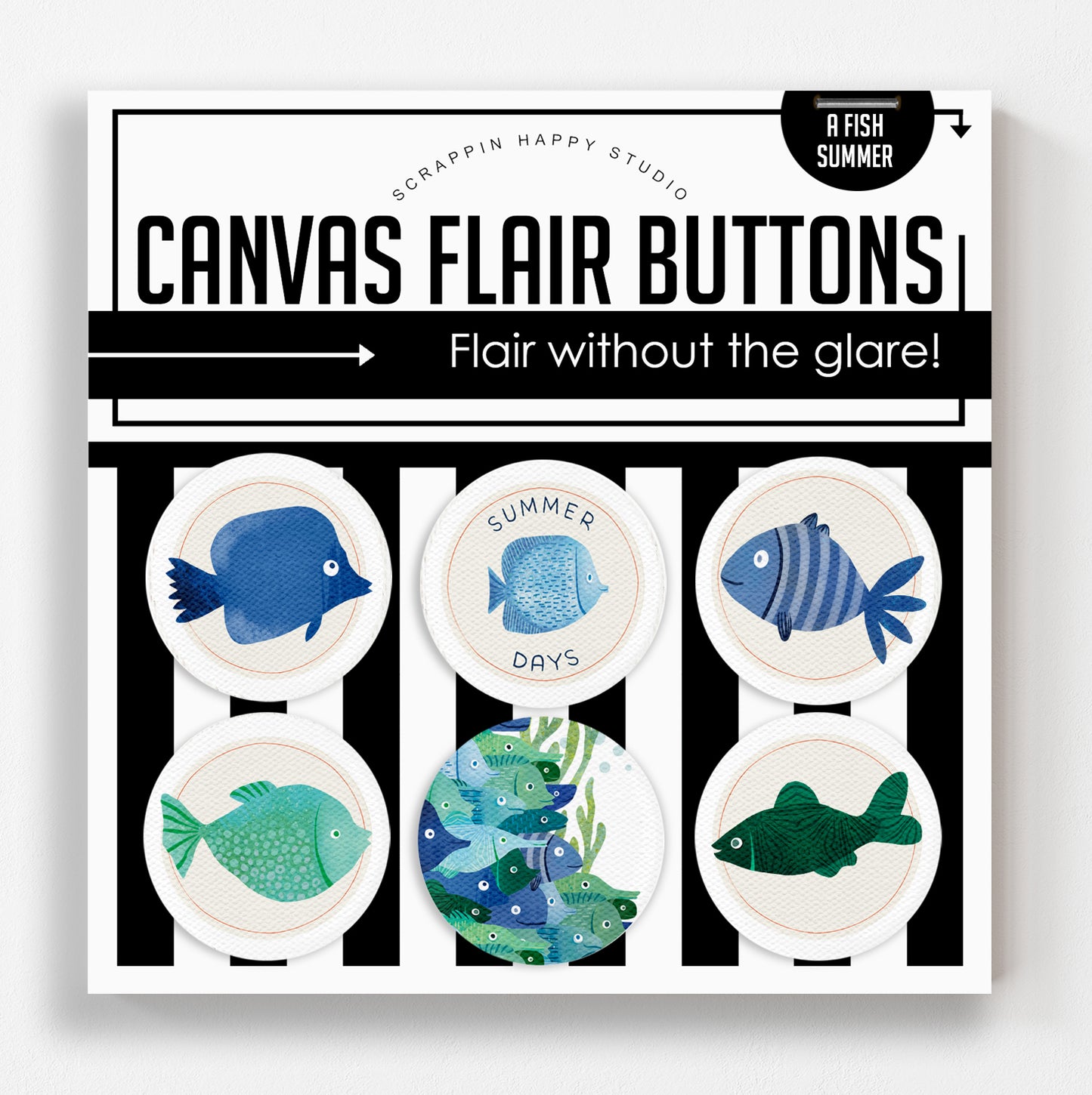 A Fish Summer Canvas Flair