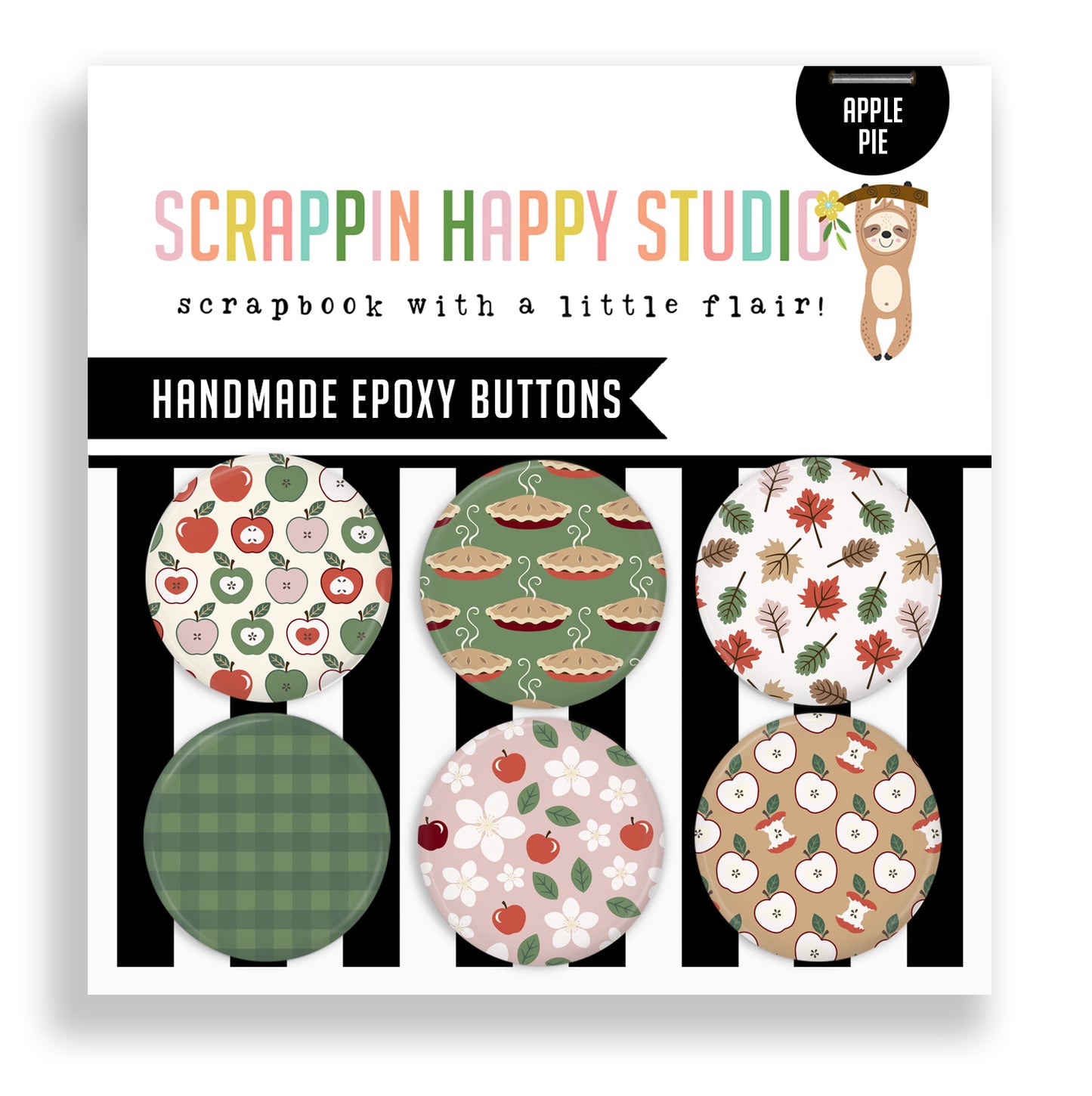Apple Pie Flair Buttons