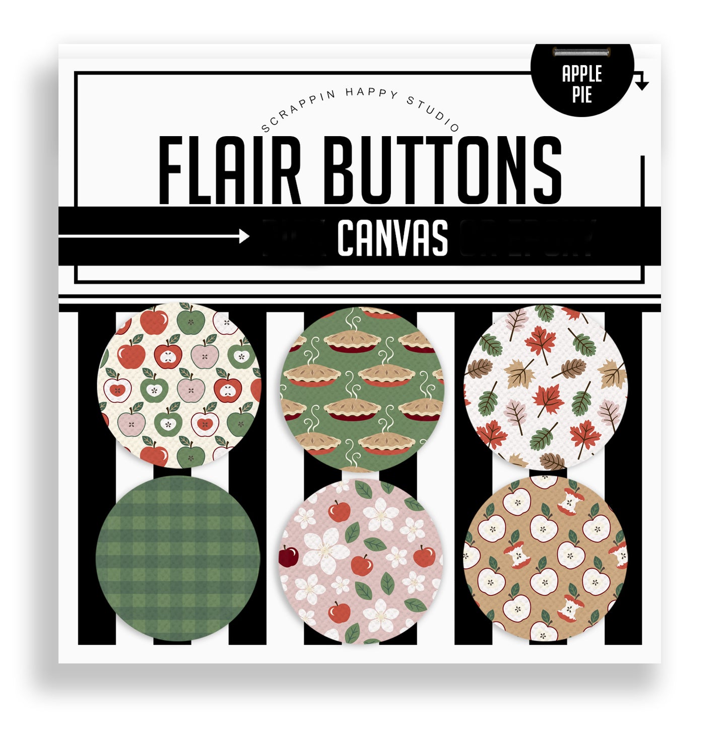 Apple Pie Flair Buttons