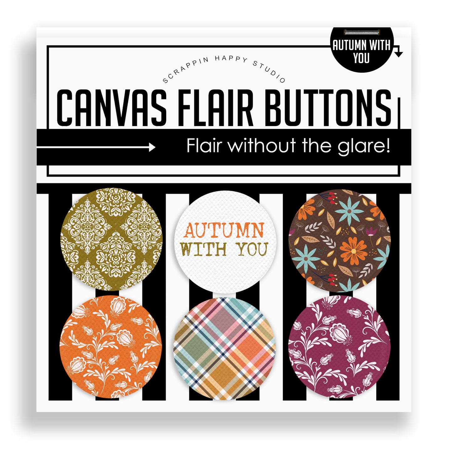 Autumn With You Flair Buttons