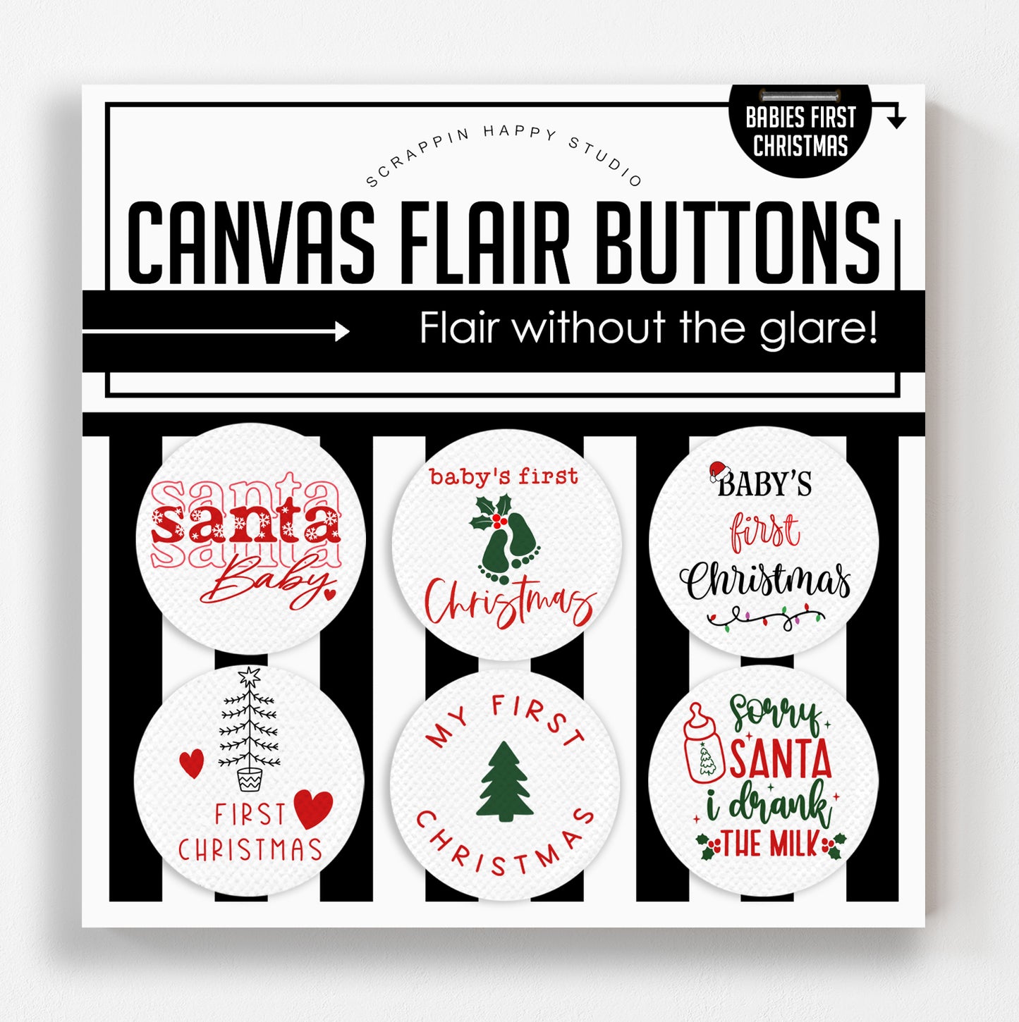 Babies First Christmas Canvas Flair