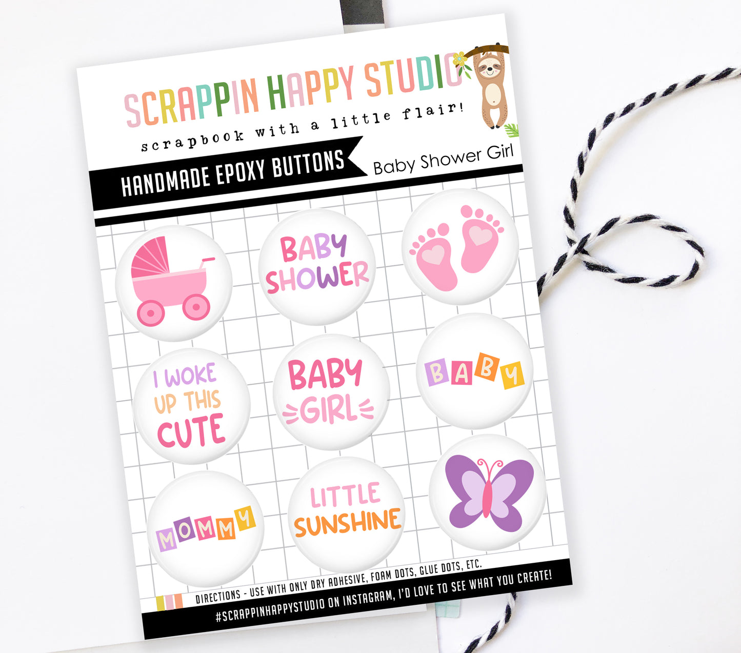 Baby Shower Girl Epoxy Flair