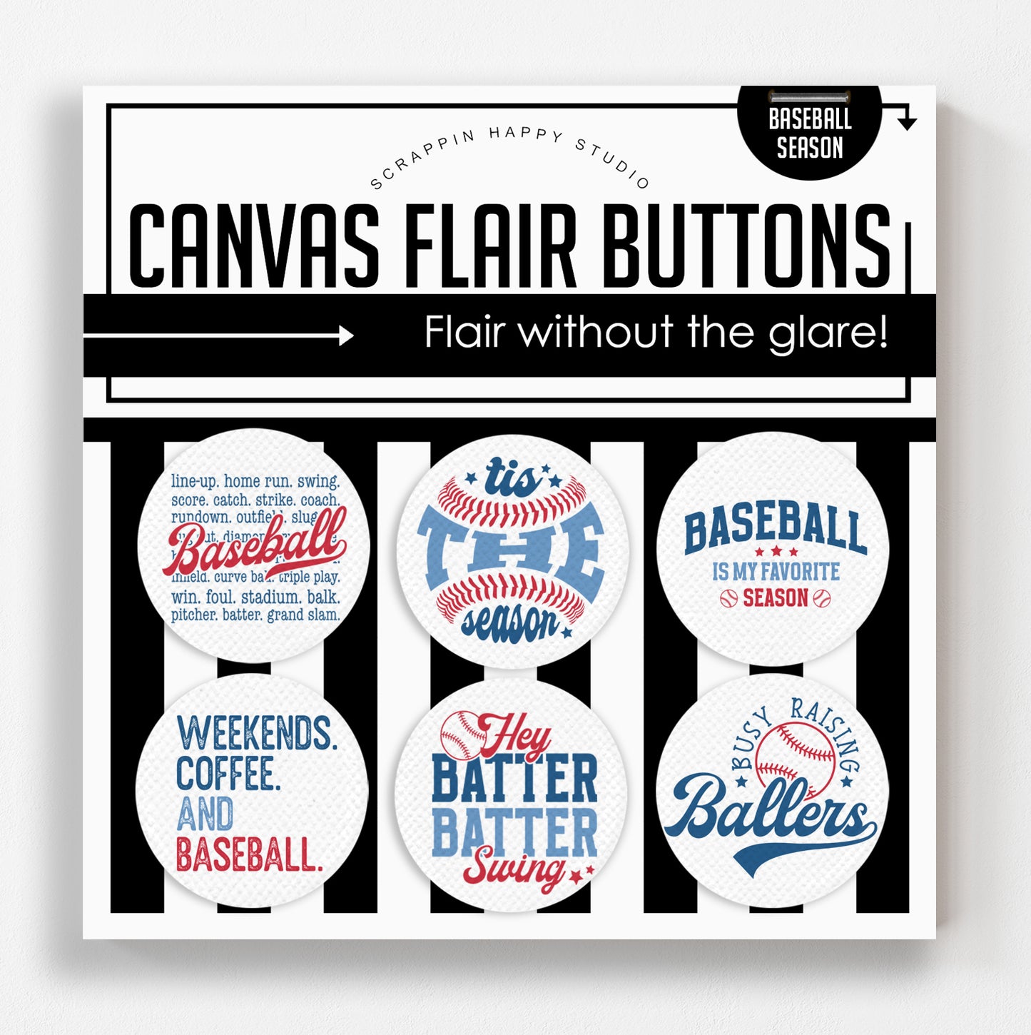 Baseball Season Canvas Flair