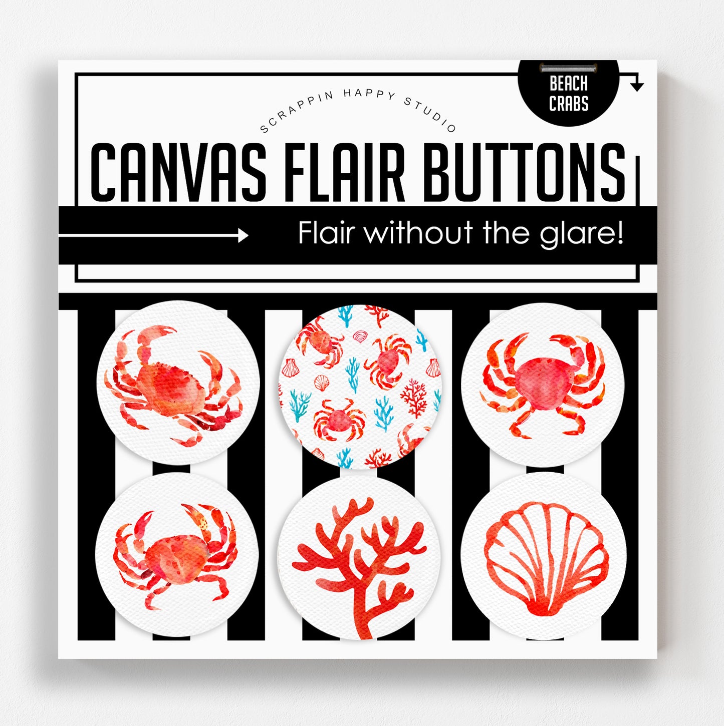 Beach Crabs Canvas Flair