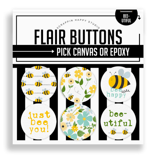 Bee-utiful Flair Buttons