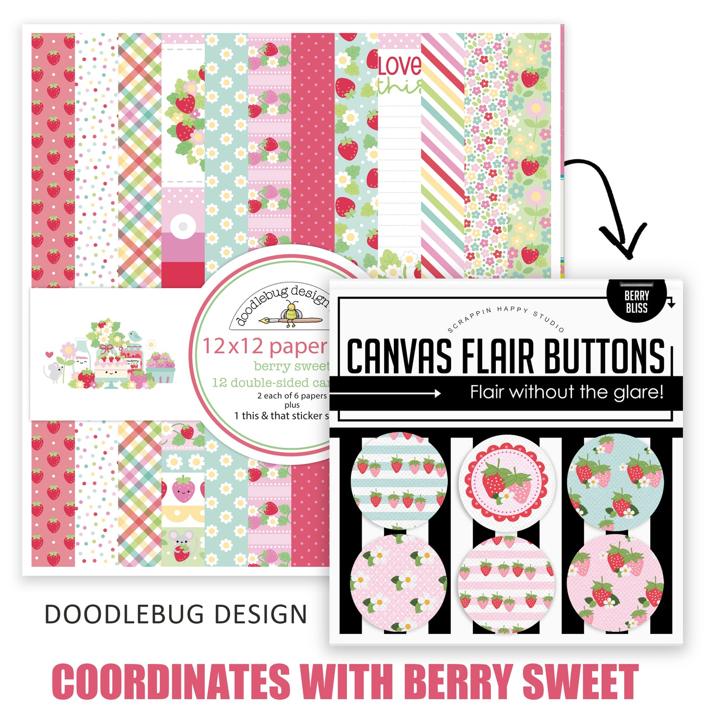Berry Bliss Flair Buttons