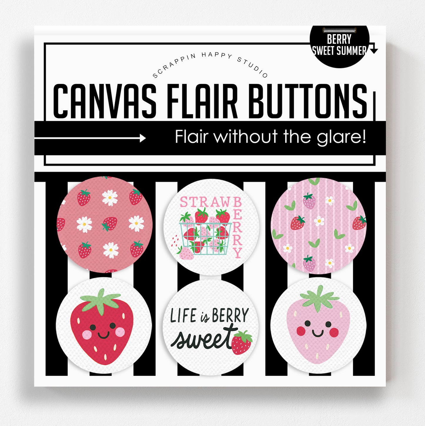 Berry Sweet Summer Flair Buttons