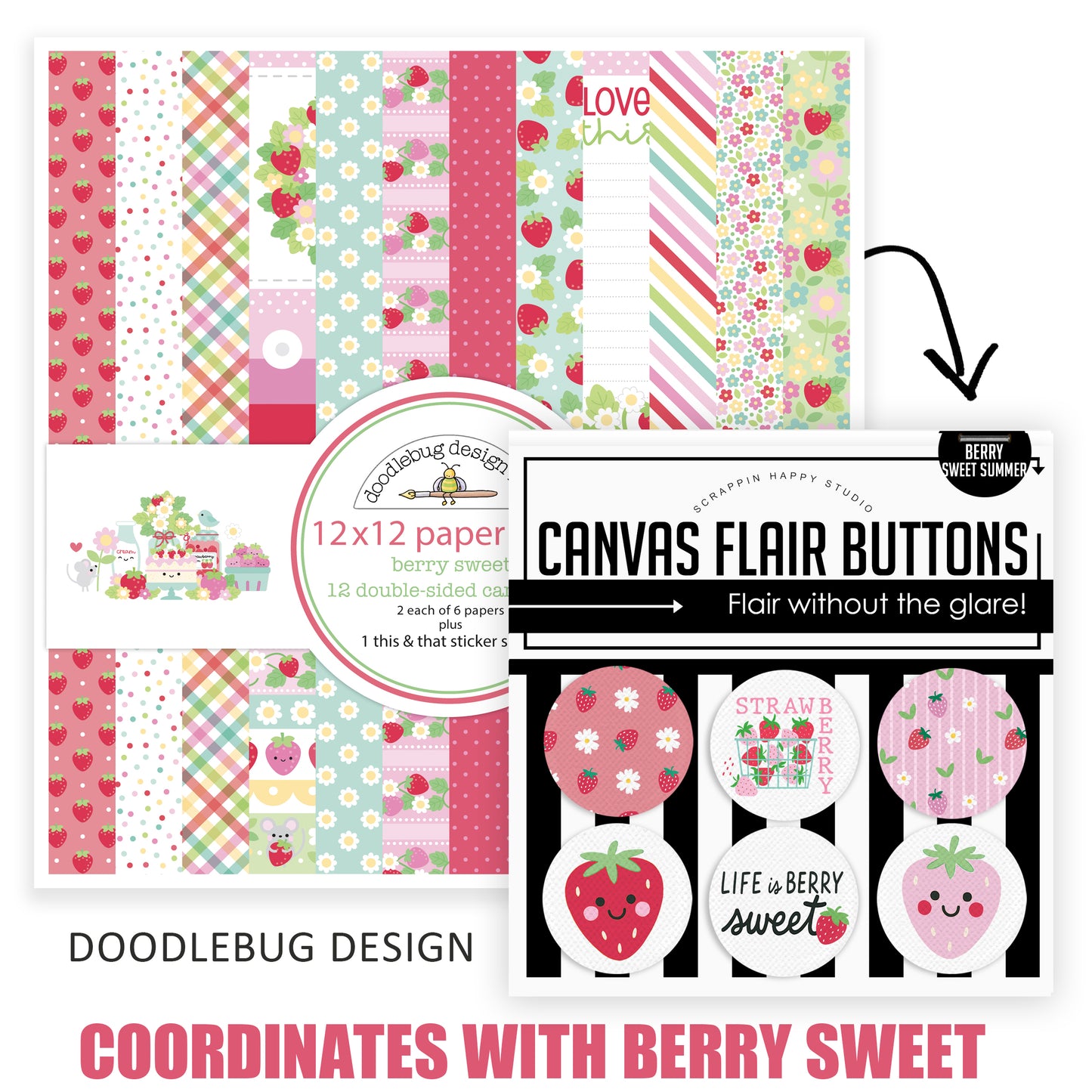 Berry Sweet Summer Flair Buttons