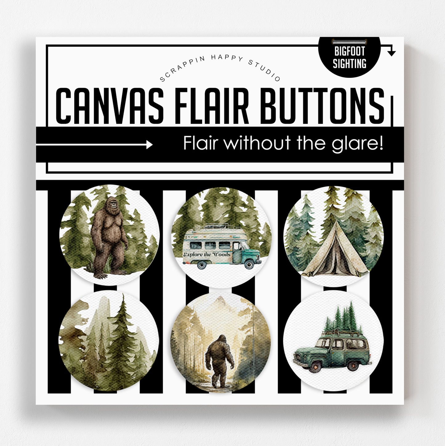 Bigfoot Sightings Canvas Flair
