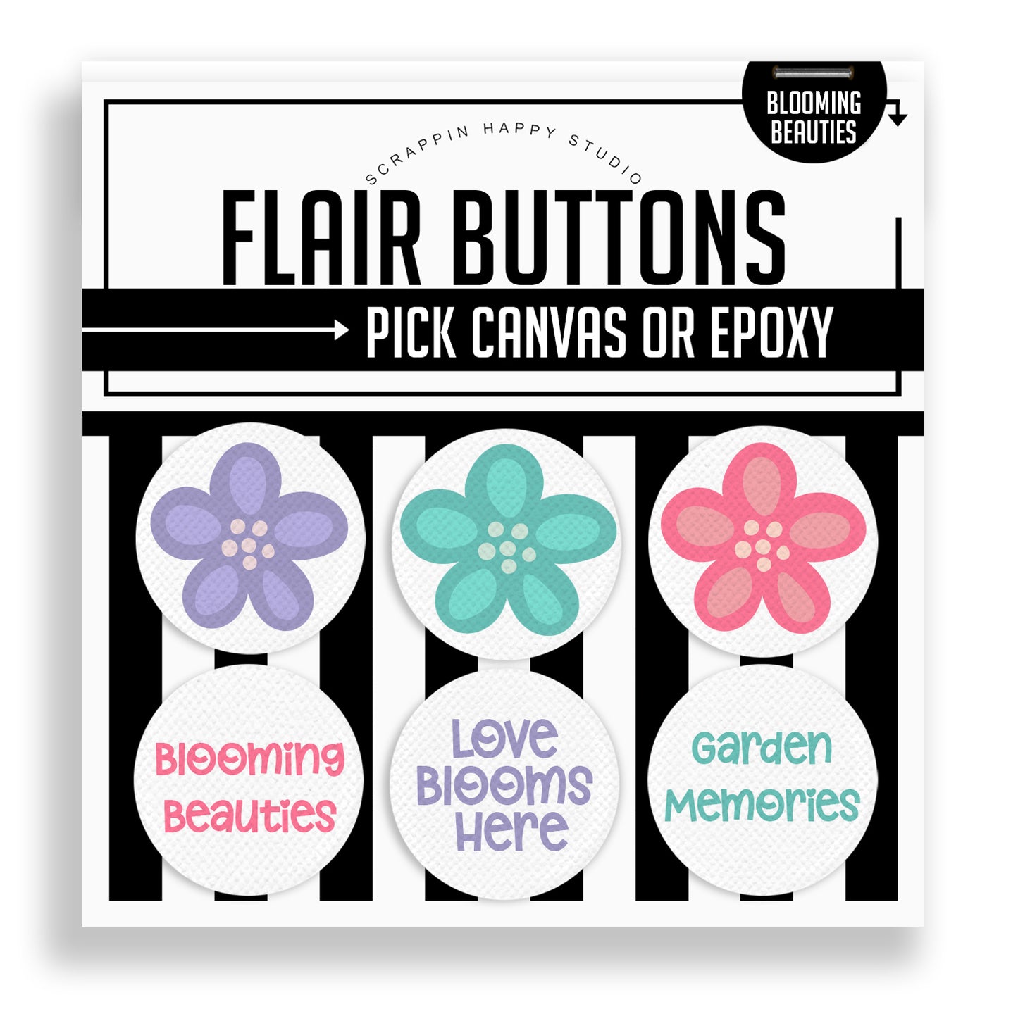 Blooming Beauties Flair Buttons