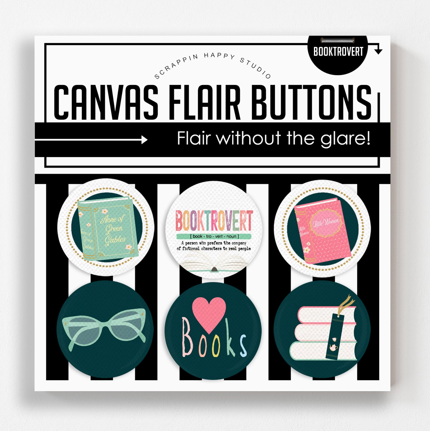 Booktrovert Canvas Flair