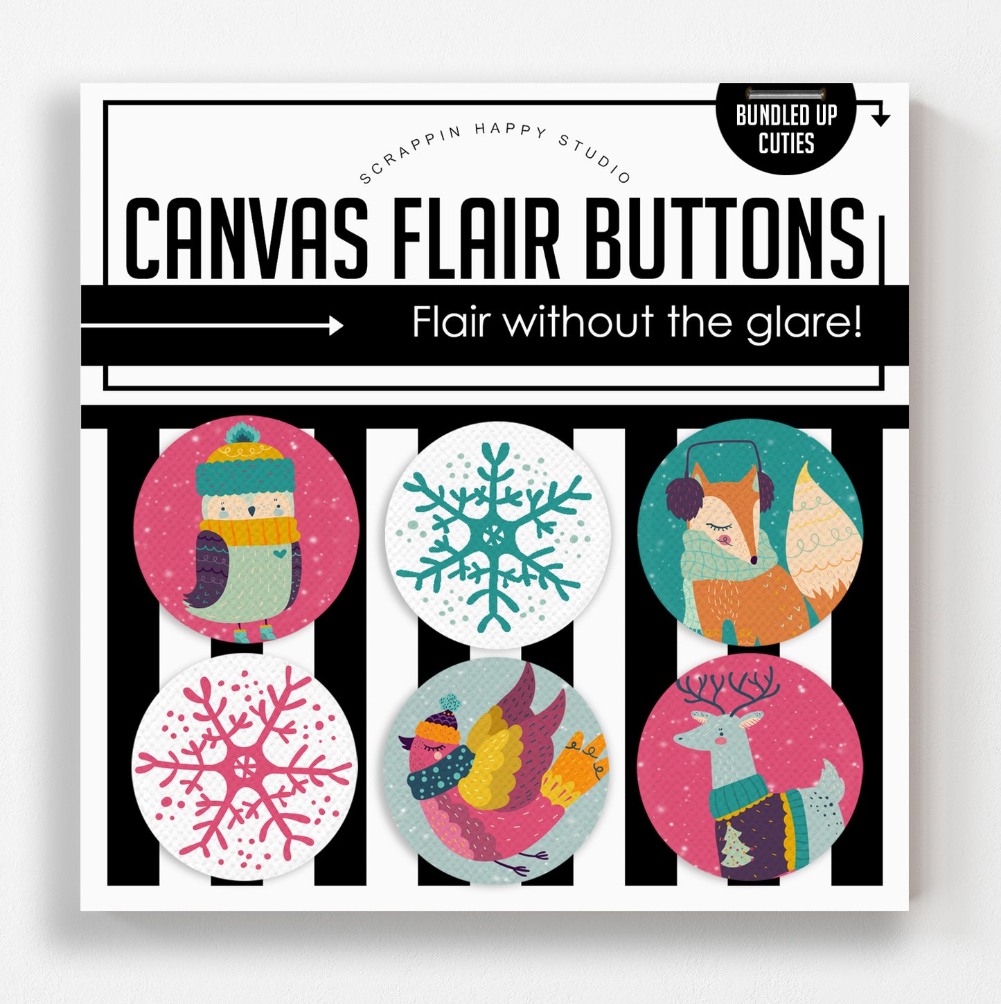 Bundled Up Cuties Canvas Flair