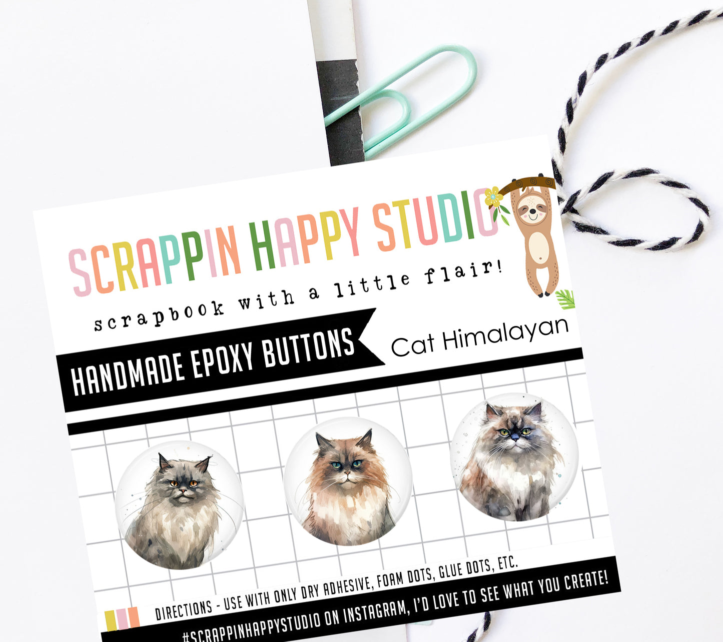 Cat Himalayan Epoxy Flair