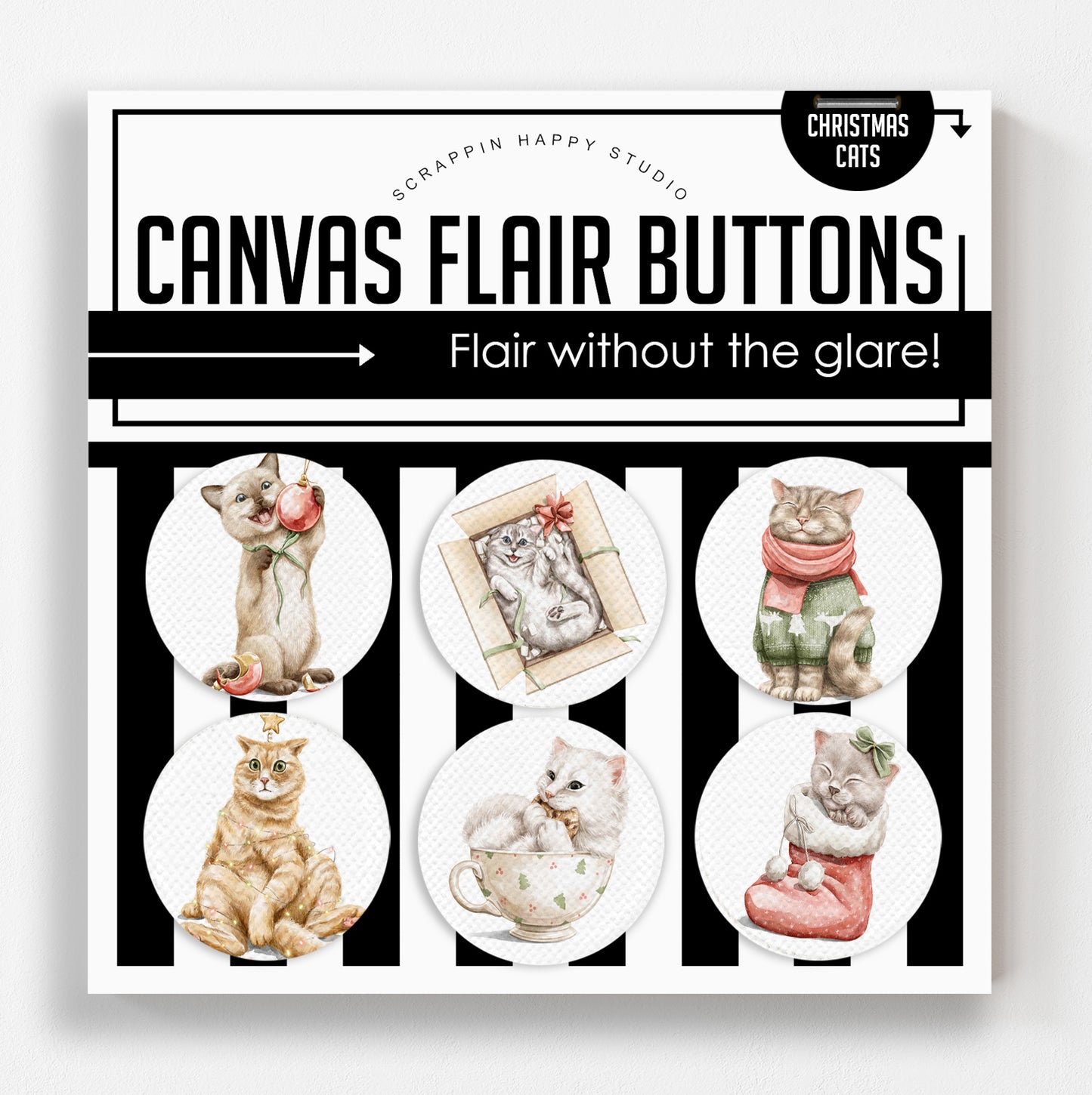 Christmas Cats Canvas Flair