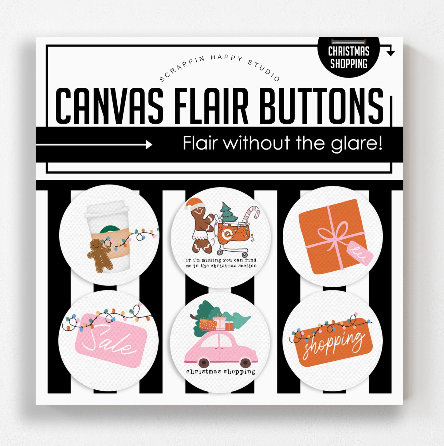 Christmas Shopping Canvas Flair