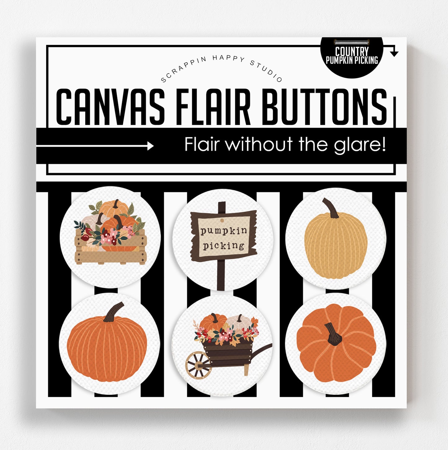 Country Pumpkin Canvas Flair