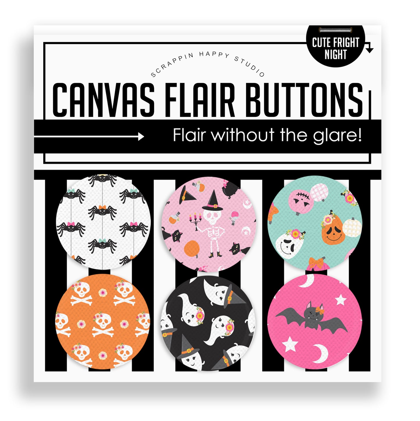 Cute Fright Night Flair Buttons