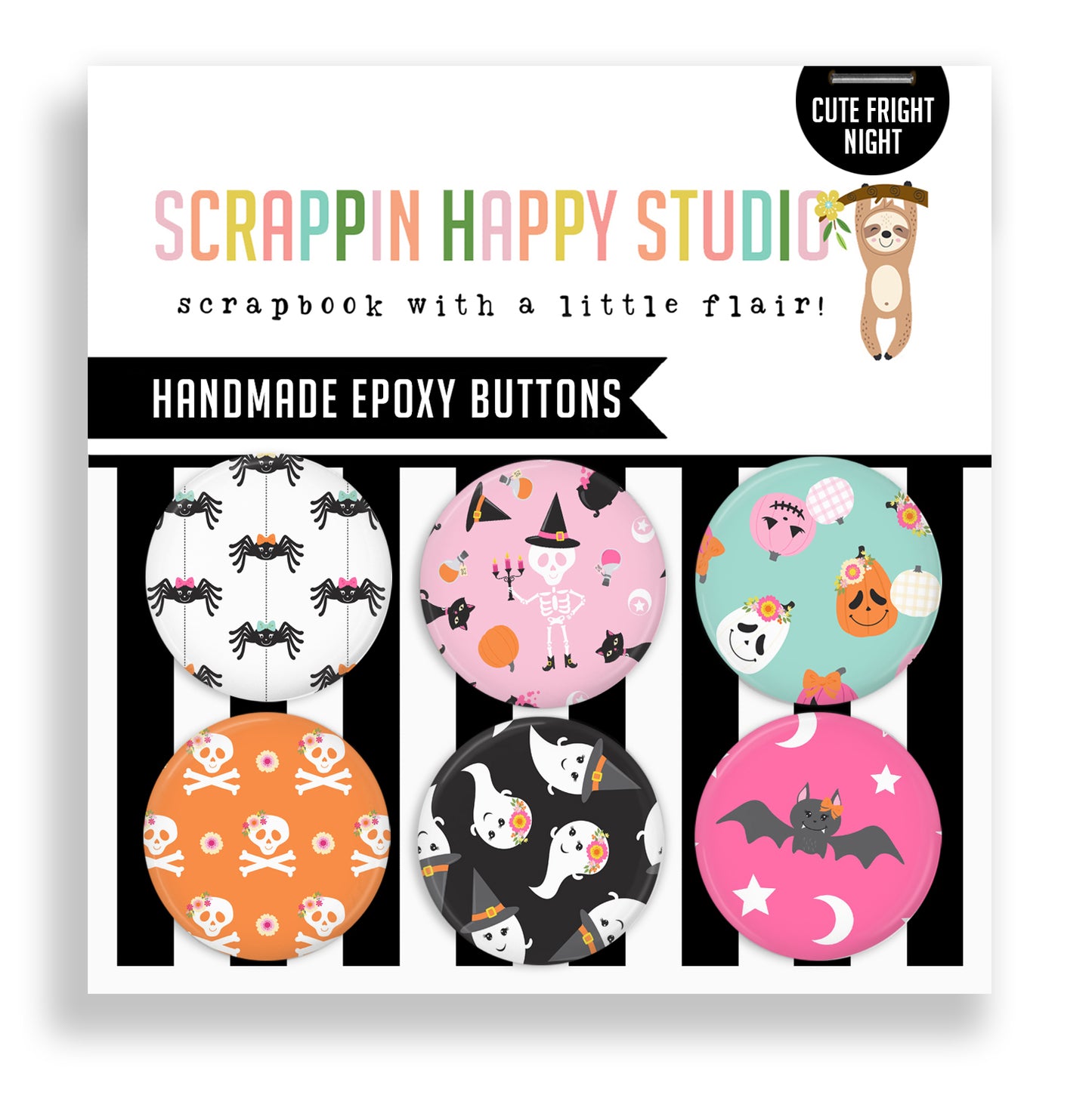 Cute Fright Night Flair Buttons