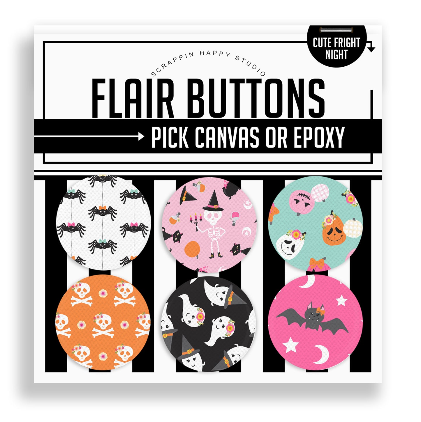 Cute Fright Night Flair Buttons
