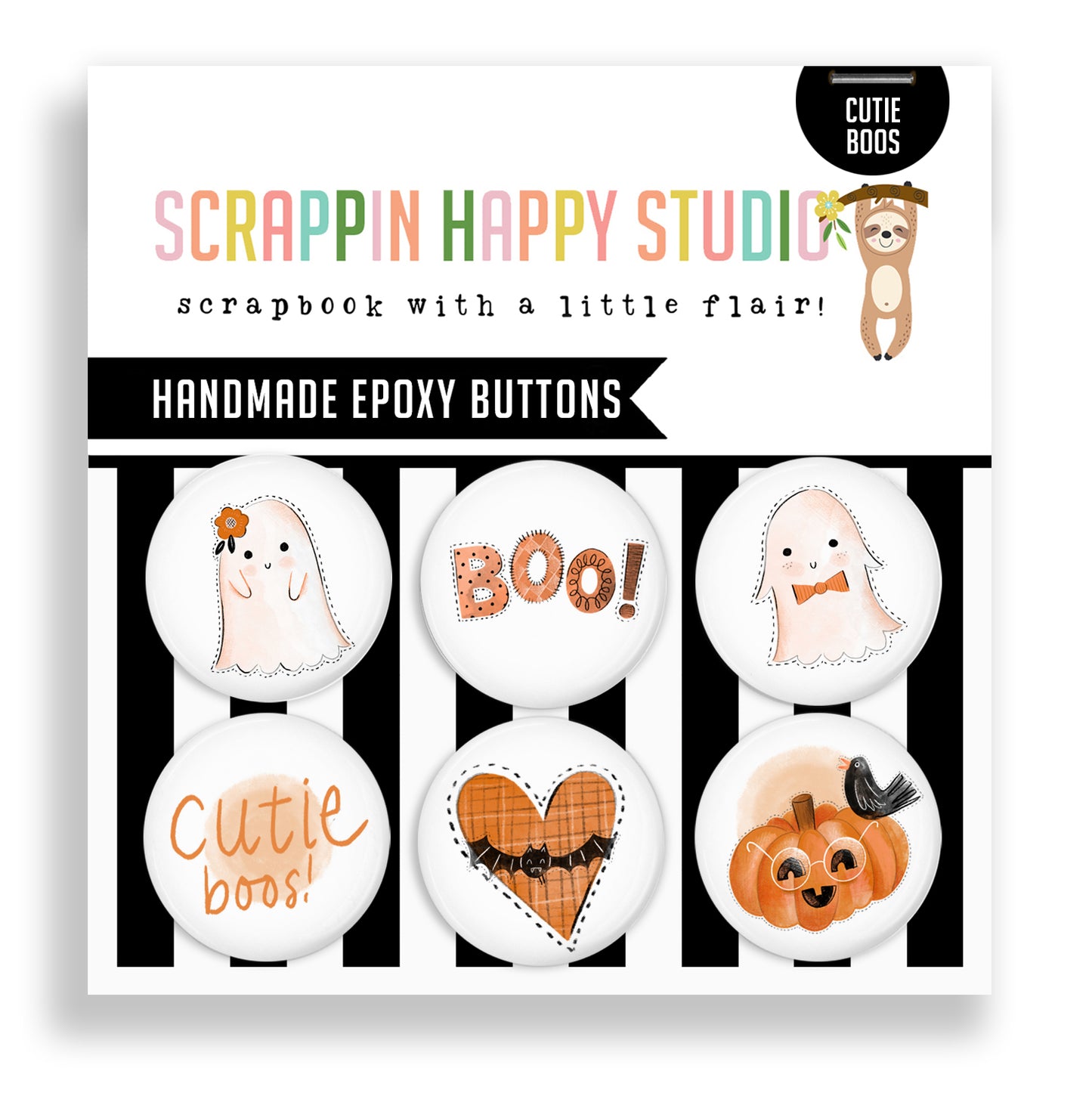 Cutie Boos Flair Buttons