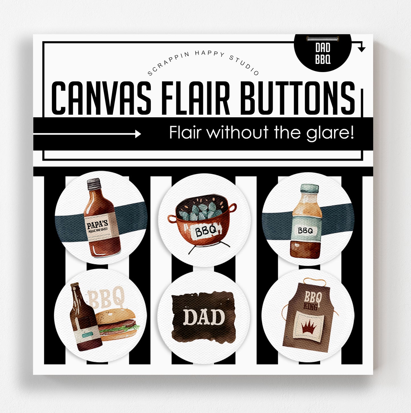 Dad BBQ Canvas Flair