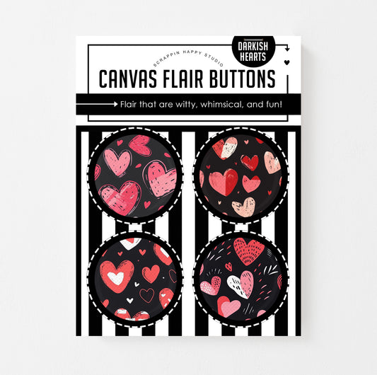 Darkish Hearts Canvas Flair