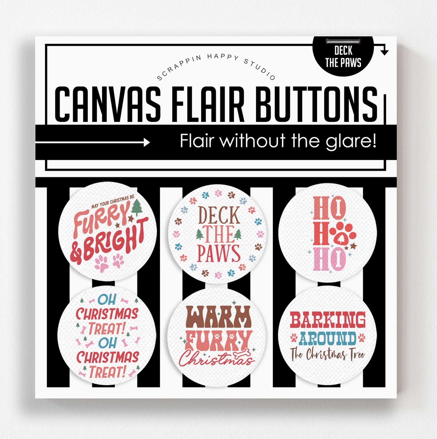 Deck The Paws Canvas Flair