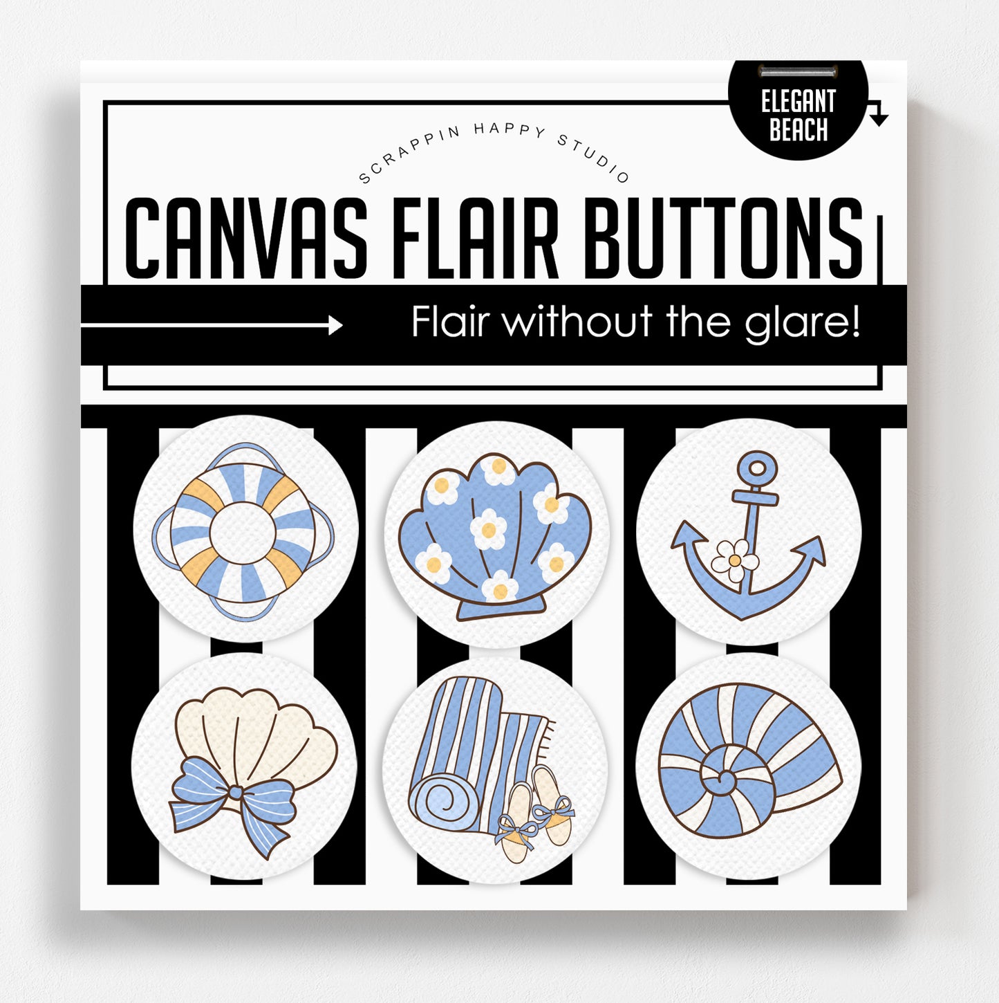 Elegant Beach Flair Buttons