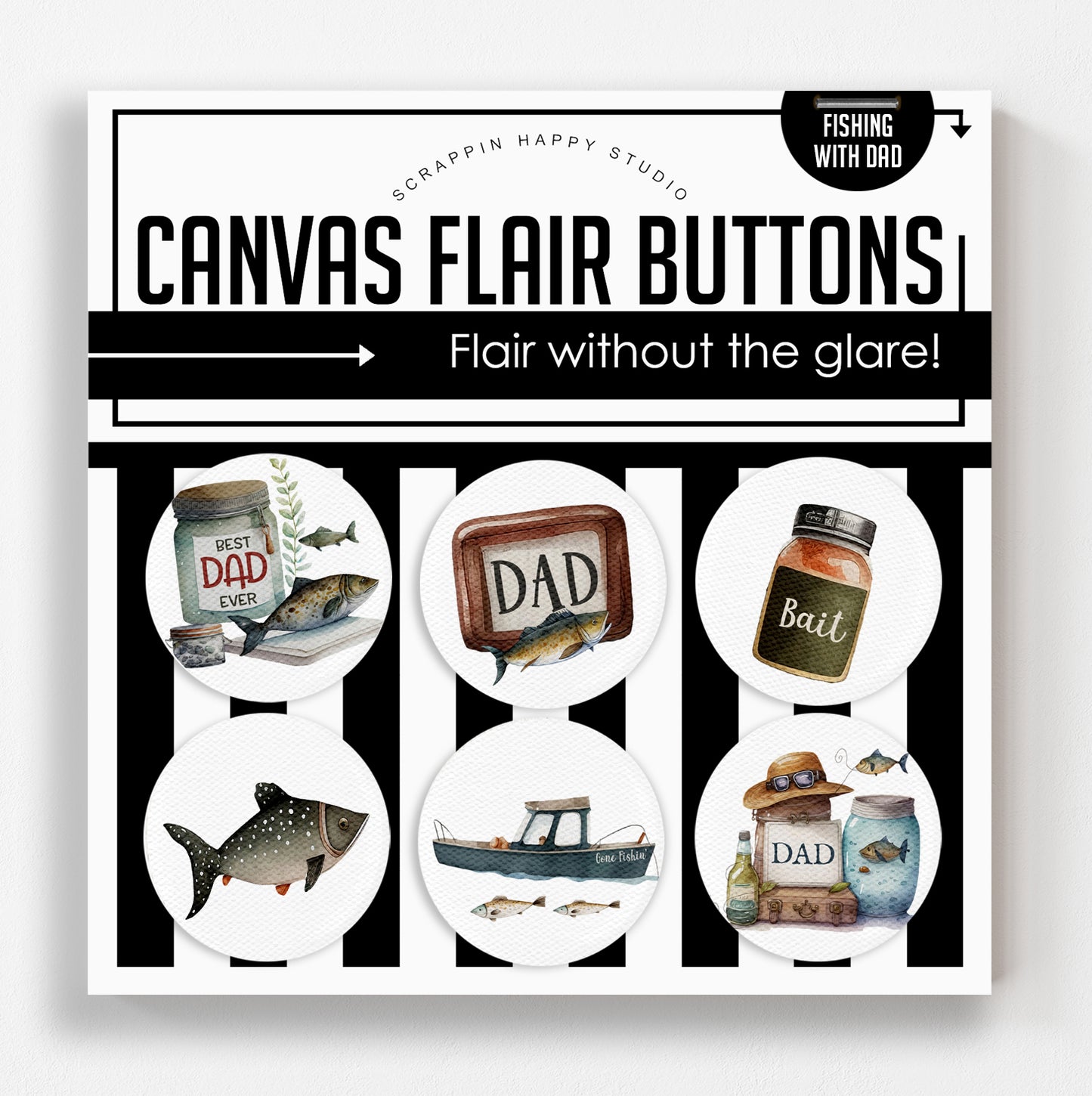 Fishing With Dad Canvas Flair