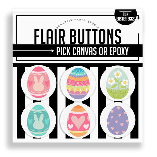 Fun Easter Eggs Flair Buttons