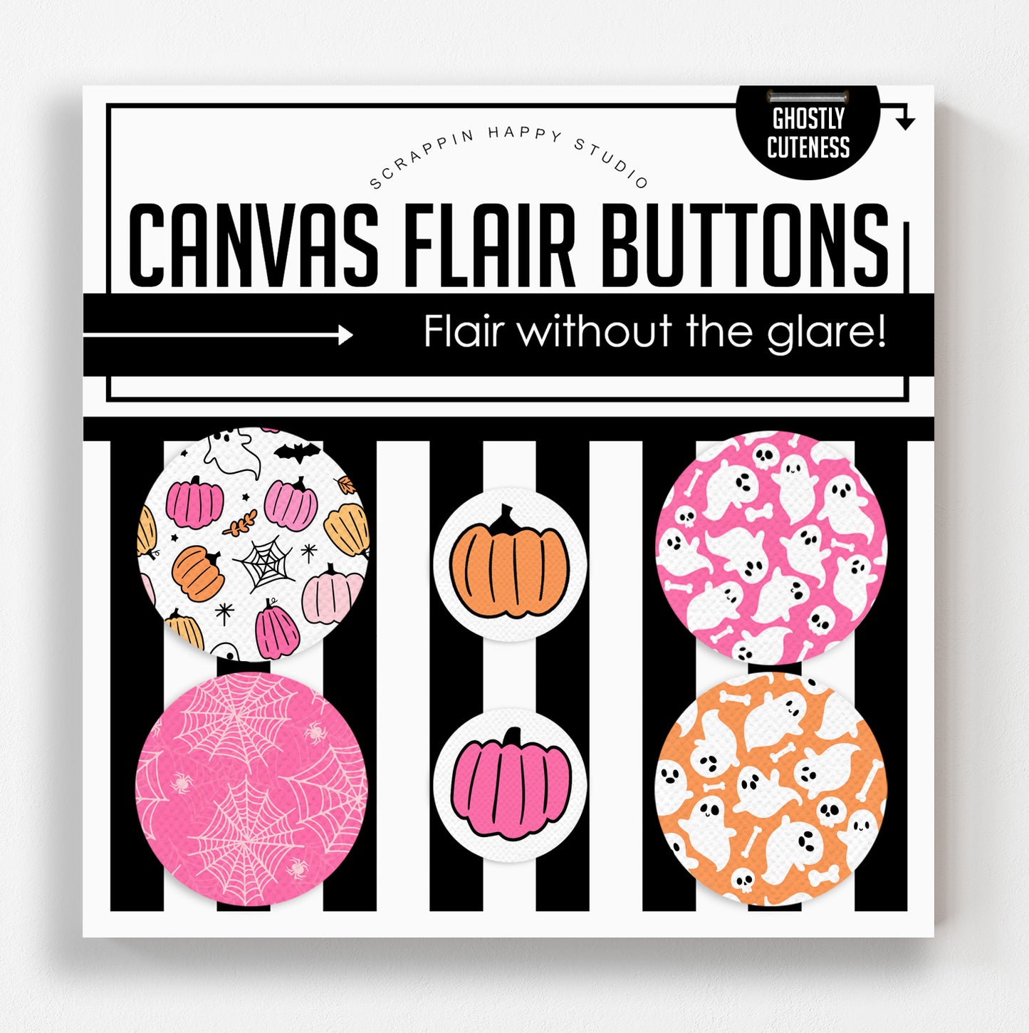 Ghostly Cuteness Canvas Flair