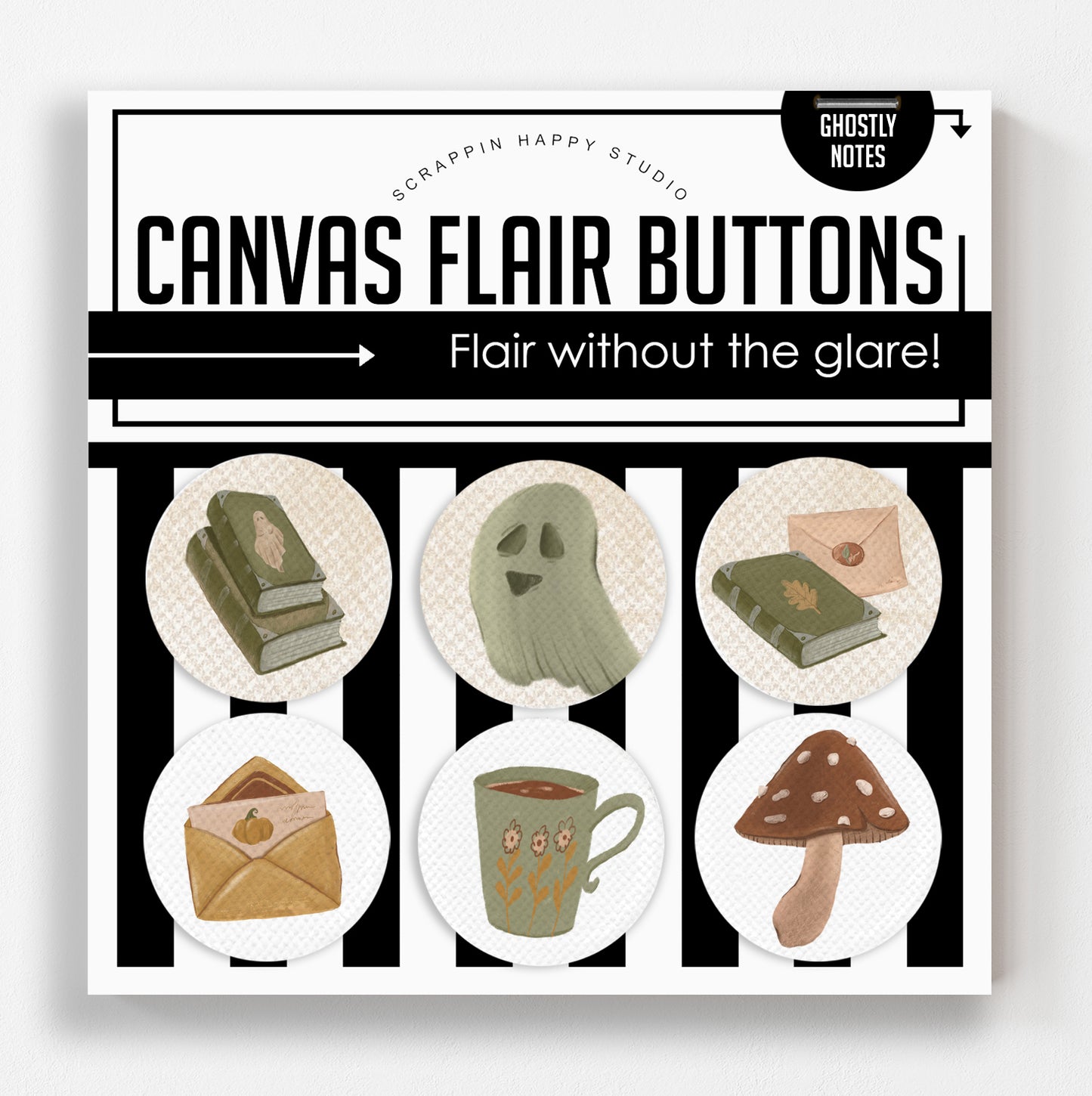 Ghostly Notes Canvas Flair