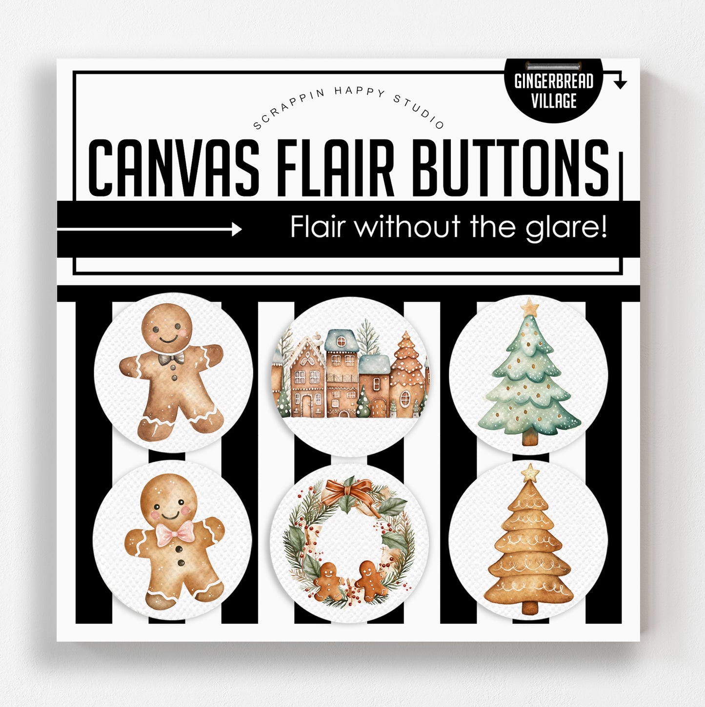 Gingerbread Village Canvas Flair