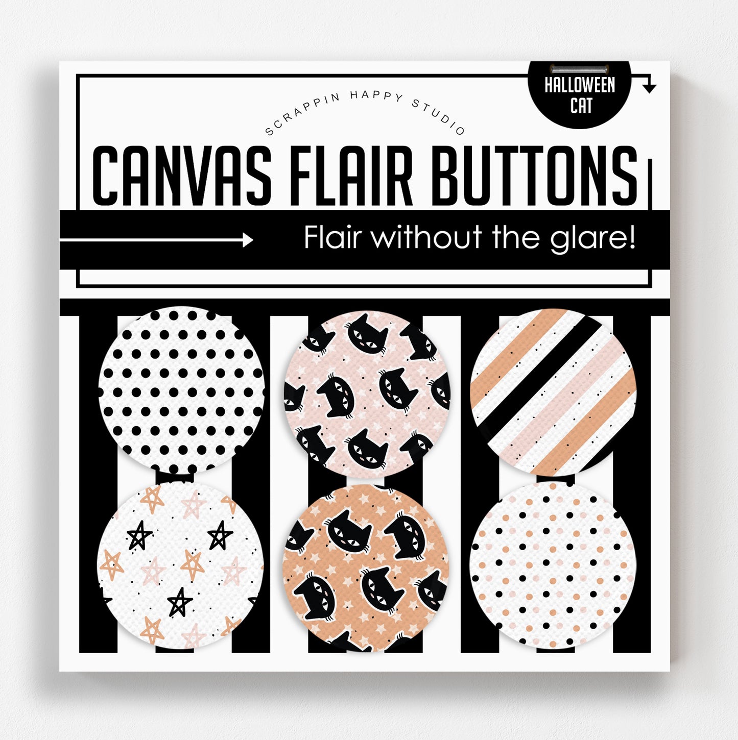 Halloween Cat Canvas Flair