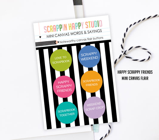 Happy Scrappy Friends Canvas Flair