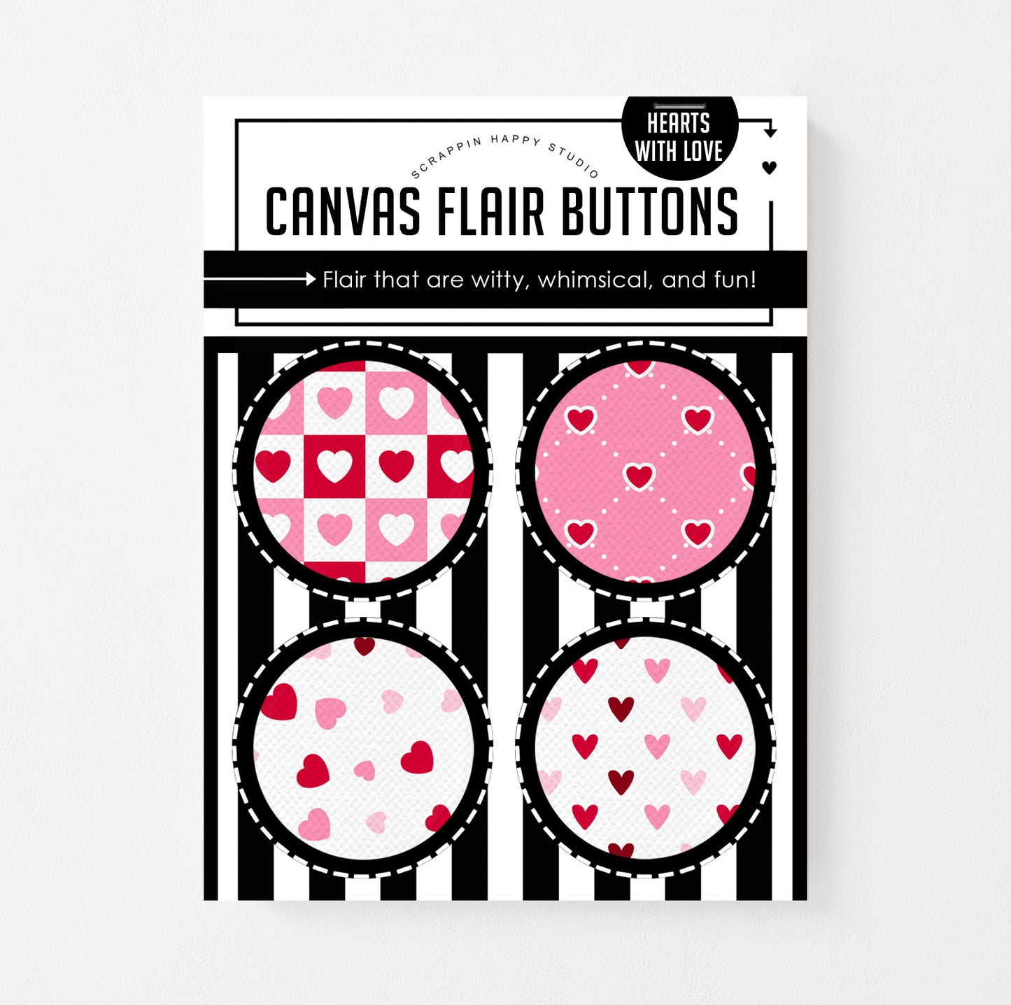 Hearts With Love Canvas Flair