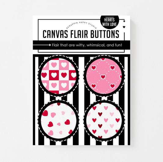 Hearts With Love Canvas Flair