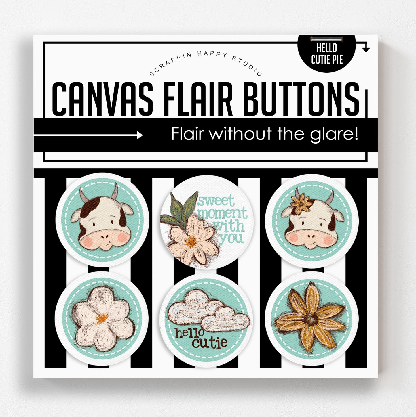 Hello Cutie Canvas Flair